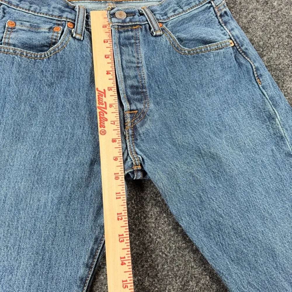 Levis 501 Mens Original Fit Straight Leg Button Fly Blue Jeans W29 L32
